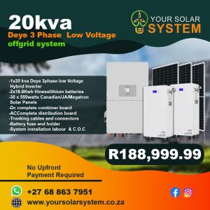 20kVA Deye 3 Phase Low Voltage Offgrid System