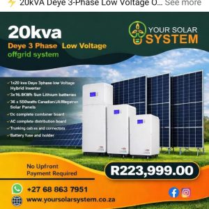 20KVA Deye 3 Phase Low Voltage